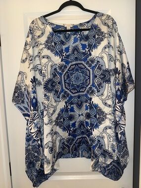 Blue Paisley Print Women’s Top - Chicos